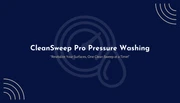 Navy Modern Professional Pressure Washing Business Card - Page 1