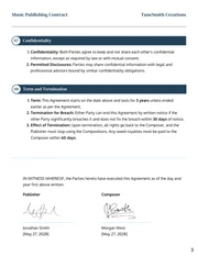 Music Publishing Contract Template - Page 3