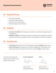 Payment Terms Contract Template - page 2