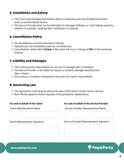 Balloon Decor Contract Template - Pagina 2