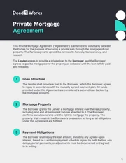 Private Mortgage Contract Template - Página 1