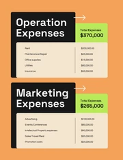 Black And Orange Cream Company Expenses Report - Page 3
