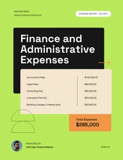 Black And Orange Cream Company Expenses Report - Page 4