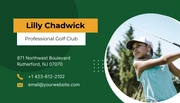 Green and Yellow Golf Club Business Card - Page 2