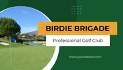 Green and Yellow Golf Club Business Card - Page 1