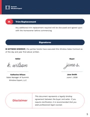 Window Sales Contract Template - Seite 5