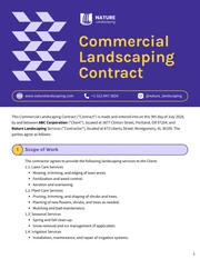 Commercial Landscaping Contract Template - page 1