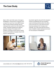 White and Blue Management Case Study Template - Página 3