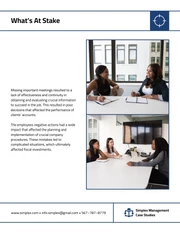 White and Blue Management Case Study Template - Page 5