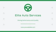 Simple Green Automotive Business Card - Page 1