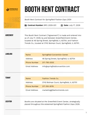 Booth Rent Contract Template - Seite 1