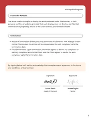 Ghostwriting Contract Template - صفحة 3