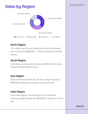 Fun Purple Blue Sales Report - Page 3