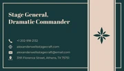 Dark Green And Light Brown Modern Playful Actor Business Card - Page 2