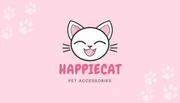 Baby Pink Cute Illustration Pet Accessories Business Card - page 1