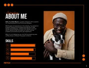 Black and Orange Graphic Designer Portfolio Presentation - page 2