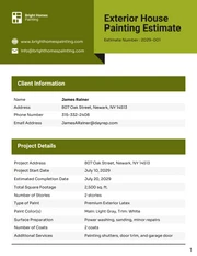 Exterior House Painting Estimate Template - صفحة 1