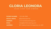 Orange Modern Photo Catering Business Card - Page 2