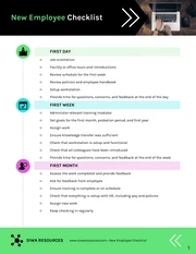 New Employee Checklist Template - Page 1