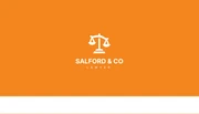 Orange And White Minimalist Professional Lawyer Business Card - Page 1