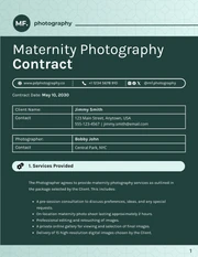 Maternity Photography Contract - Seite 1