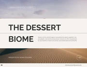 Simple Cream The Dessert Biome Geography Lesson Presentation - Page 1