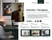 White and Green Interior Designer Portfolio Presentation - Page 2