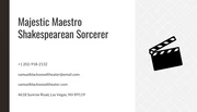 White Simple Pattern Actor Business Card - Page 2