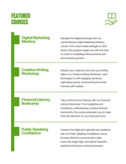 Minimalist Green White Course Catalog - Page 2