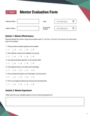 Green and White Simple Evaluation Forms - Page 1