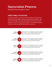 Red And Pink Modern Simple Minimalist Business Succession Plan - page 5