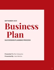 Red And Pink Modern Simple Minimalist Business Succession Plan - Página 1