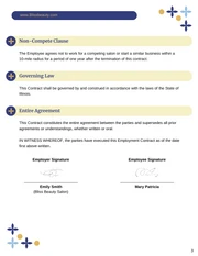 Salon Employee Contract Template - page 3