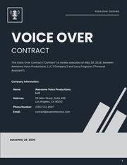 Voice Over Contract Template - صفحة 1