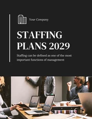 Black And White Simple Elegant Corporate Company Staffing Plans - Page 1