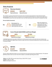 Quality Of Earnings Report Template - page 2