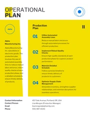 Simple Clean Yellow Operational Plan - Page 2
