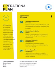 Simple Clean Yellow Operational Plan - Page 1