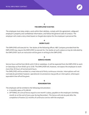 Retail Employment Contract Template - page 2