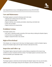 Horse Adoption Contract Template - page 3