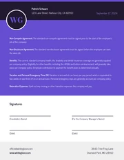 Purple Simple Job Offer Letter - Page 2