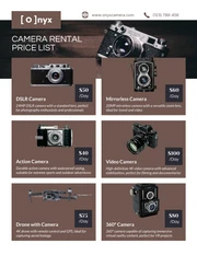 Rental Price List Template - page 2