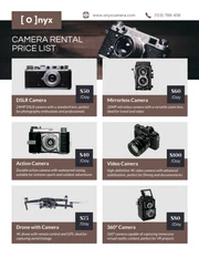 Rental Price List Template - page 3