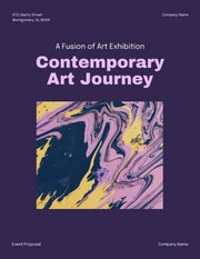Dark Purple Exspression Art Exhibition Event Proposal - page 1