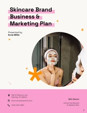 Cream Pink Orange Feminine Business Plan - Seite 1