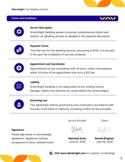 Car Detailing Contract Template - Pagina 2