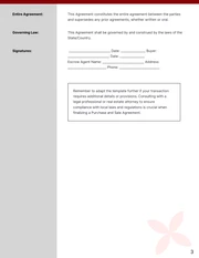 Modern Clean Burgundy Purchase and Sale Agreement Contracts - Page 3
