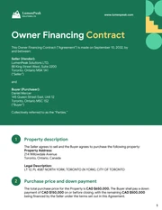 Owner Financing Contract - صفحة 1