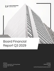 Board Financial Report Template - صفحة 1