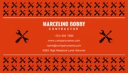 Red And White Professional Contractor Business Card - Page 2
